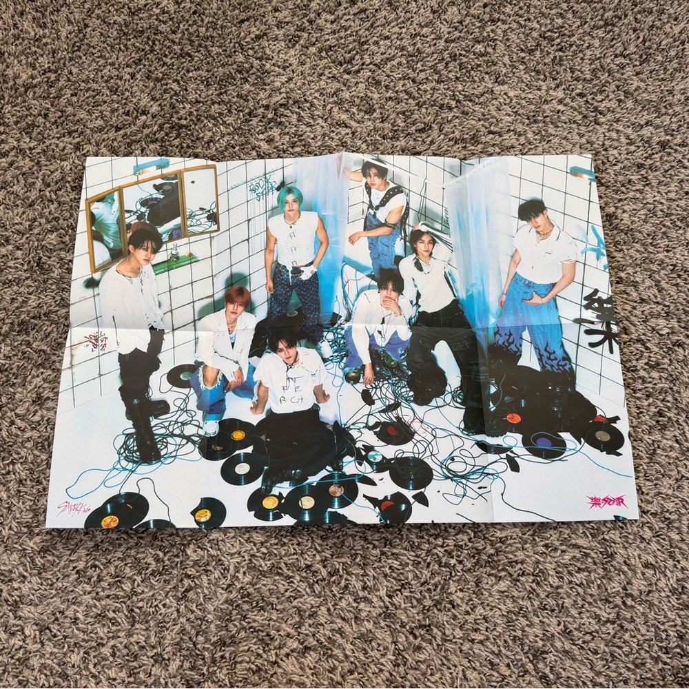 Official Stray Kids Folded Poster Album Inclusion - Rock Star